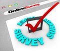 Online Survey - Web Screen Royalty Free Stock Photo