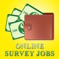 Online Surveys Jobs Meaning Internet Survey 3d Illustration