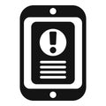 Online tablet disclaimer icon simple vector. Privacy notice