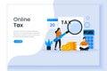 Online tax payment illustration concept