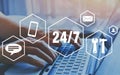 Online technical support, customer service 24/7 Royalty Free Stock Photo