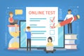 Online test concept. Quiz on the computer Royalty Free Stock Photo