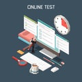Online Test Isometric Background