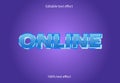 Online purple background blue writing text effect