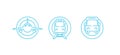 Online ticket booking service icons
