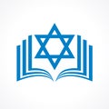 Online torah or tanakh vector logo.