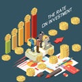 Online Trading Isometric Concept