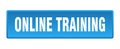 online training button. online training square isolated push button. Royalty Free Stock Photo