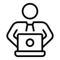 Online training icon, outline style Royalty Free Stock Photo