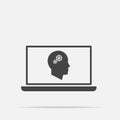 Online training icon. Remote web training. Symbol of online lear Royalty Free Stock Photo