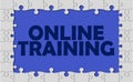 Online training with jigsaw border