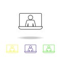 online training multicolored icons. Education Symbol Sign Pictogram can be used for web, logo, mobile app, UI, UX