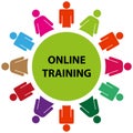 online training on white Royalty Free Stock Photo