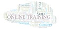 Online Training word cloud. Royalty Free Stock Photo