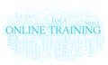 Online Training word cloud. Royalty Free Stock Photo