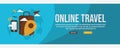Online travel web banner template design