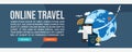 Online travel web banner template design