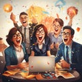 Online Triumphs: Capturing Collective Joy in Virtual Team Celebrations