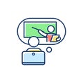 Online tutor RGB color icon