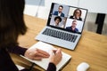 Online Video Conference Webinar Meeting Call Royalty Free Stock Photo