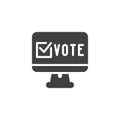 Online vote confirm vector icon