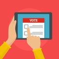 Online voting background, flat style