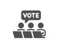 Online Voting simple icon. Internet vote sign. Vector Royalty Free Stock Photo