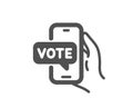 Online voting simple icon. Internet vote sign. Vector Royalty Free Stock Photo