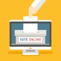 Online voting vector concept background