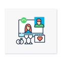 Online wedding day color icon