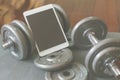 Online weight training coach by tablet