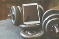 Online weight training coach by tablet