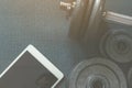 Online weight training coach by tablet