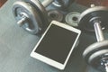 Online weight training coach by tablet