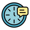 Online work time icon vector flat Royalty Free Stock Photo