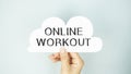 Online Workout text on paper