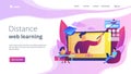 Online workshop concept landing page Royalty Free Stock Photo