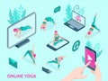 Online Yoga Isometric Icons