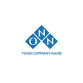 ONN letter logo design on WHITE background. ONN creative initials letter logo concept.