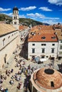 Onofrio`s Fountain and Franciscan Monastery, Dubrovnik Royalty Free Stock Photo