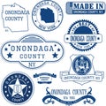 Onondaga county, New York. Set of stamps and signs