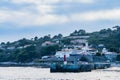 Ons Island, Pontevedra, Spain, September 7, 2023. Boat mooring on Ons Island, in Pontevedra, Galicia.