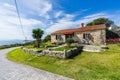 Ons Island, Pontevedra, Spain, September 7, 2023. Small houses on Ons Island, in Pontevedra, Galicia.