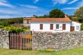 Ons Island, Pontevedra, Spain, September 7, 2023. Small houses on Ons Island, in Pontevedra, Galicia.