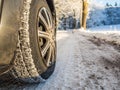 Onset of winter snow background