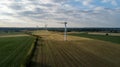 Onshore Windfarm During the Sunset