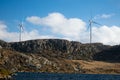 Onshore Windmill in the hills of Norway- a global leader in clean energy adoption