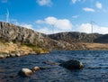 Onshore Windmill in the hills of Norway- a global leader in clean energy adoption