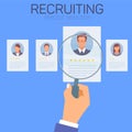 ÃÂ¡onsider Employee Resumes. Recruting Infographic. Royalty Free Stock Photo