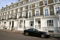 South Kensington London luxury houses and cars in a very wealthy neighborhood in England capital Royalty Free Stock Photo